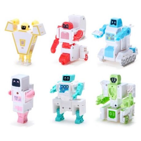 Трансформер Dade Toys Семейный защитник Робот для дома 6 в 1 разноцветный