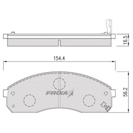 Дисковые тормозные колодки передние Frixa FPK10N для Kia Pregio, Kia Carnival (4 шт.)