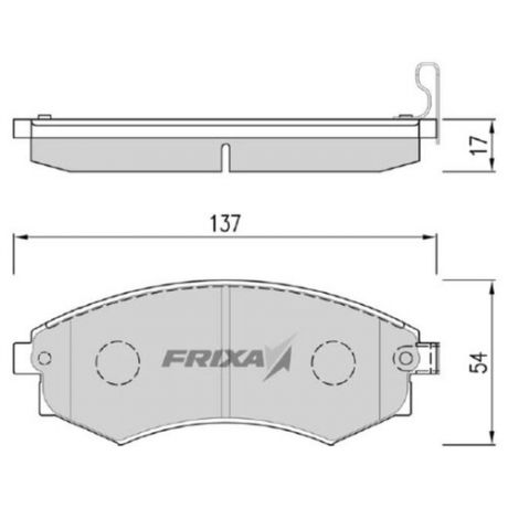 Дисковые тормозные колодки передние Frixa FPH02 для Hyundai Lantra, Hyundai Elantra, Hyundai Sonata (4 шт.)