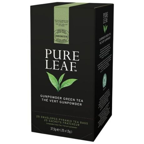 Чай зеленый Pure Leaf Gunpowder в пакетиках , 25 шт.