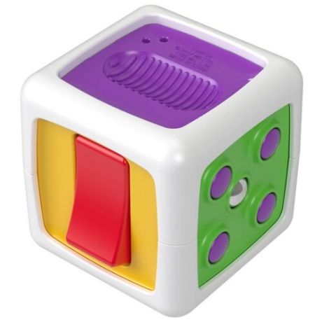 Развивающая игрушка Fisher-Price Мой первый кубик-непоседа (FWP34) белый/цветные грани