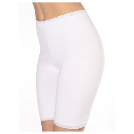 Sisi Трусы панталоны высокой посадки с кружевной отделкой, размер XL(50), bianco