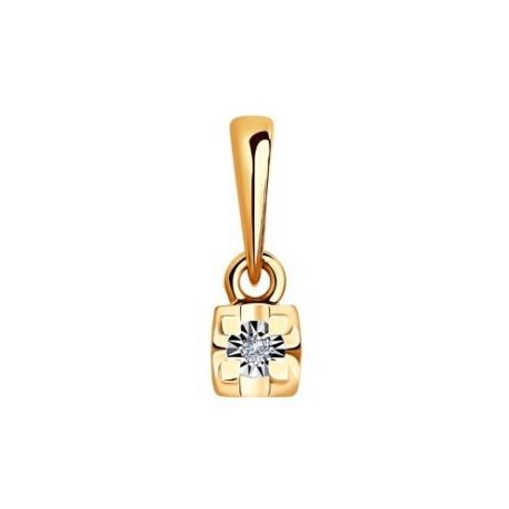 SOKOLOV Подвеска из комбинированного золота с бриллиантом 1030783