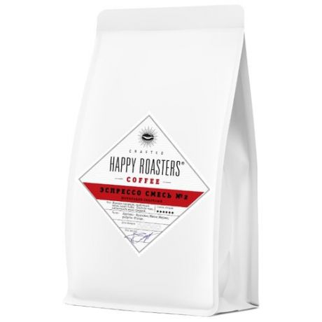 Кофе в зернах Happy Roasters Эспрессо смесь №2, арабика/робуста, 250 г