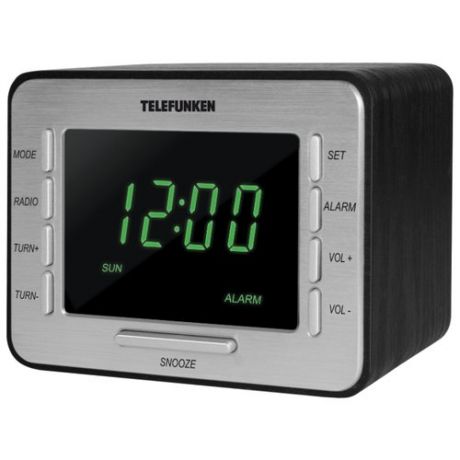 Радиобудильник TELEFUNKEN TF-1508 черный c зеленым