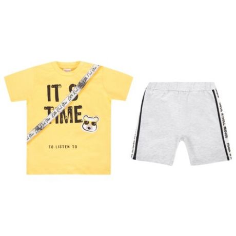 Комплект одежды Leader Kids размер 122, желтый/серый