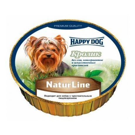 Влажный корм для собак Happy Dog NaturLine кролик 85г