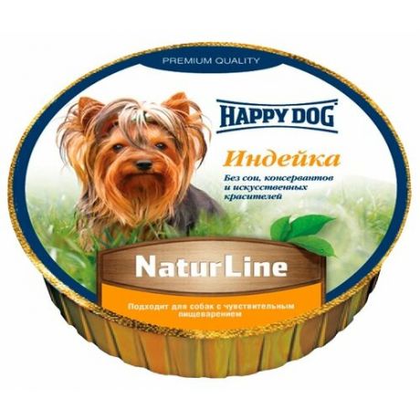 Влажный корм для собак Happy Dog NaturLine индейка 85г