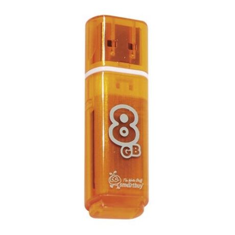 Флешка SmartBuy Glossy USB 2.0 8GB оранжевый
