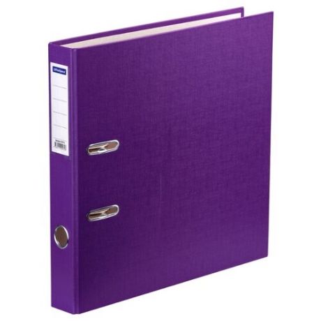 OfficeSpace Папка-регистратор с карманом на корешке A4, бумвинил, 50 мм фиолетовый