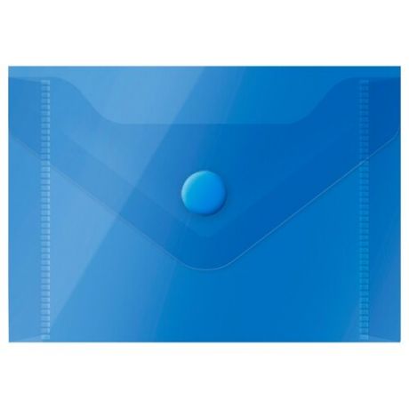 OfficeSpace Папка-конверт на кнопке А7, пластик 150 мкм синий