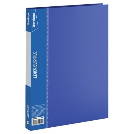 Berlingo Папка с зажимом Standard A4, пластик синий