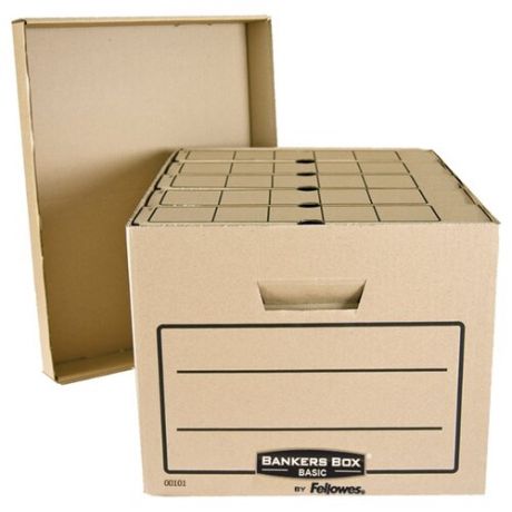 Fellowes Короб архивный Bankers box basic 325х260х420 мм, гофрокартон бежевый