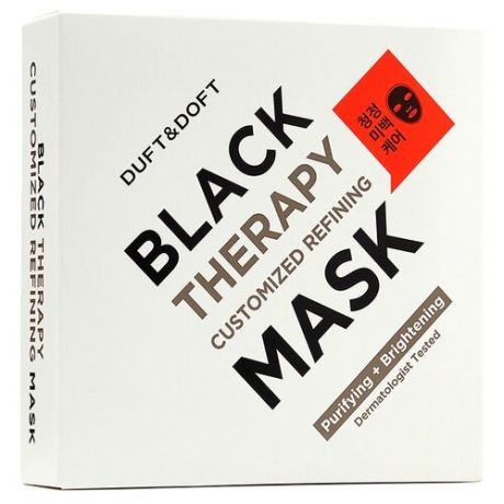 DUFT&DOFT Тканевая маска Black Therapy Mask очищающая, 28 мл, 10 шт.