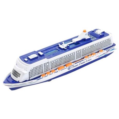 Корабль ТЕХНОПАРК Круизный лайнер (SB-17-65-WB) 20 см белый/синий