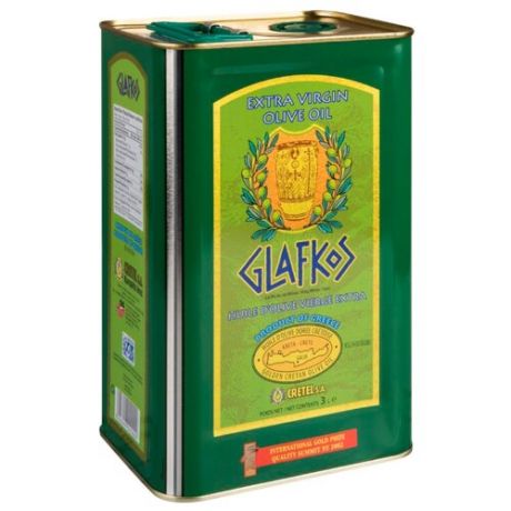Glafkos Масло оливковое, жестяная банка 3 л