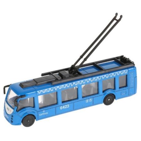 Троллейбус ТЕХНОПАРК SB-18-10WB 15 см синий
