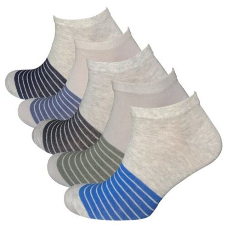 Носки COMANDOR Десять полосок ММ-43, 5 пар, размер 27, синий/зеленый/серый/голубой/черный