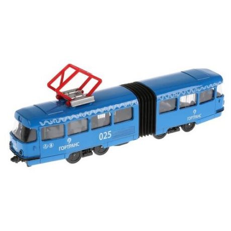 Трамвай ТЕХНОПАРК SB-18-01-BL-WB(NO IC) 19 см синий