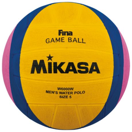 Мяч для водного поло Mikasa W6000W желтый/синий/розовый