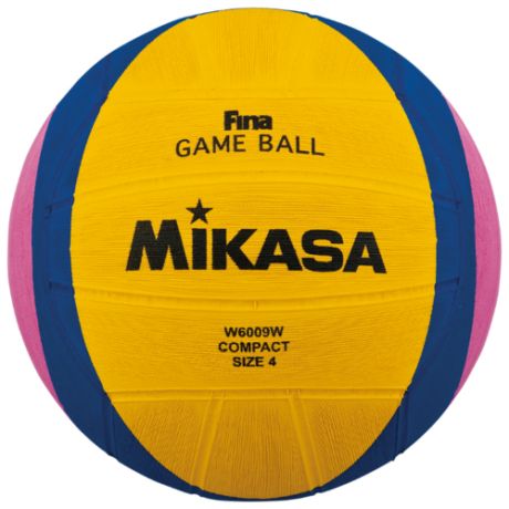 Мяч для водного поло Mikasa W6009W желтый/синий/розовый