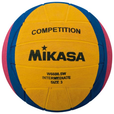 Мяч для водного поло Mikasa W6608.5W желтый/синий/розовый