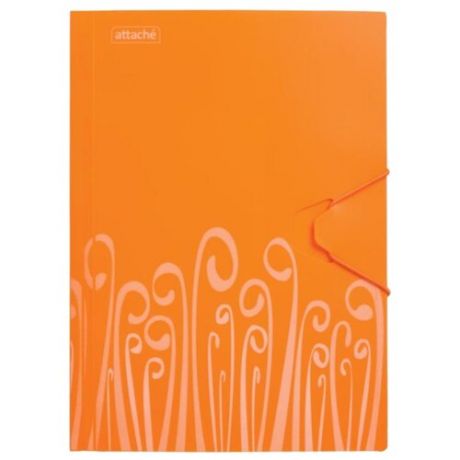Attache Папка на резинке Fantasy А4, 450 мкм, 2 см, пластик оранжевый