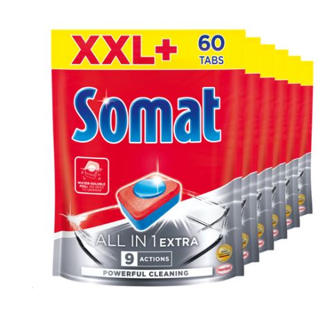 Somat All in 1 Extra таблетки для посудомоечной машины, 360 шт.