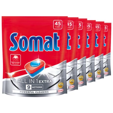 Somat All in 1 Extra таблетки для посудомоечной машины, 270 шт.