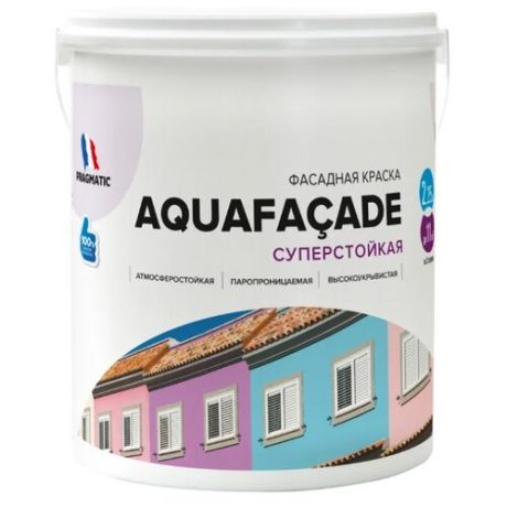 Краска акриловая Pragmatic Aquafaçade 5100BR91 влагостойкая моющаяся матовая 005 2.25 л