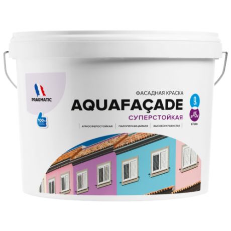 Краска акриловая Pragmatic Aquafaçade 5100BR91 влагостойкая моющаяся матовая 055 9 л