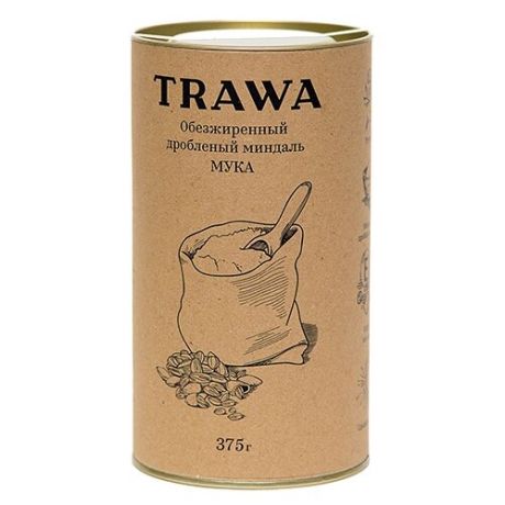 Мука Trawa из обезжиренного дробленого миндаля, 0.38 кг