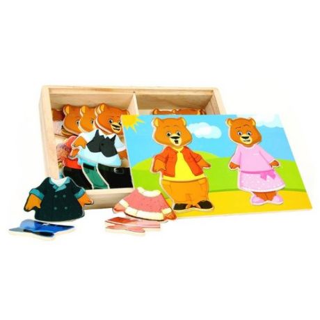 Рамка-вкладыш Мир деревянных игрушек Два медведя (Д182)