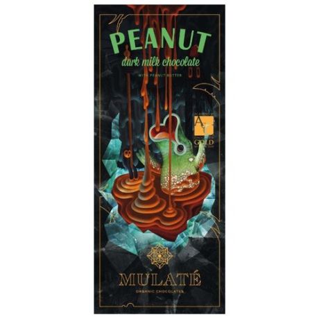 Шоколад Mulate Peanut молочный с арахисовым маслом, какао 45%, 80 г