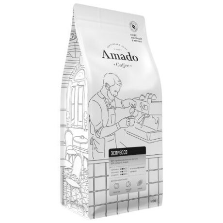 Кофе в зернах Amado Смесь Эспрессо, арабика/робуста, 1000 г