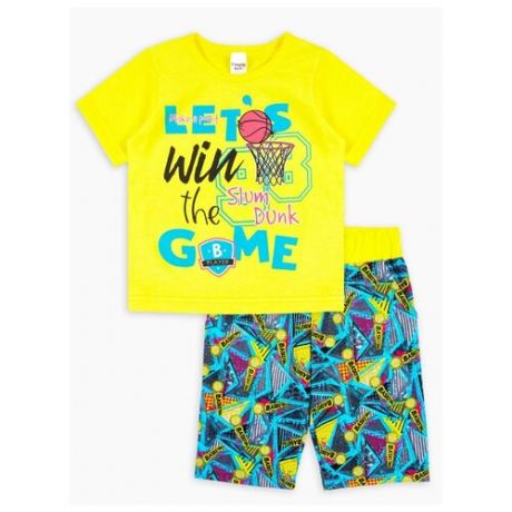 Комплект одежды Веселый Малыш размер 122, желтый/голубой