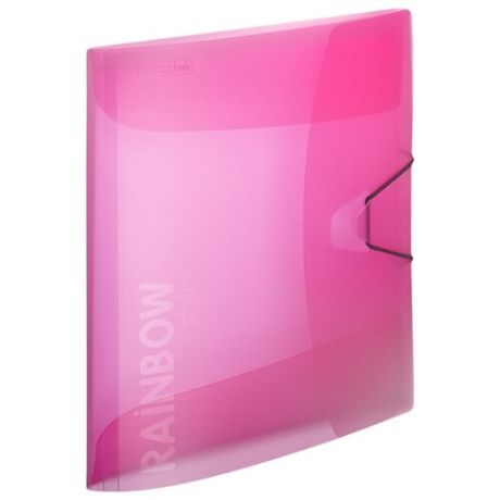 Attache Папка на резинках Rainbow style А4, пластик розовый