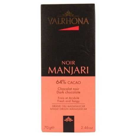 Шоколад Valrhona Manjari 64% какао, 70 г