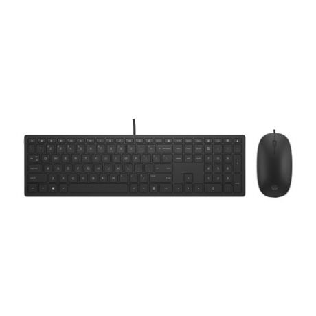 Клавиатура и мышь HP 4CE97AA Wired Keyboard and Mouse 400 Black USB