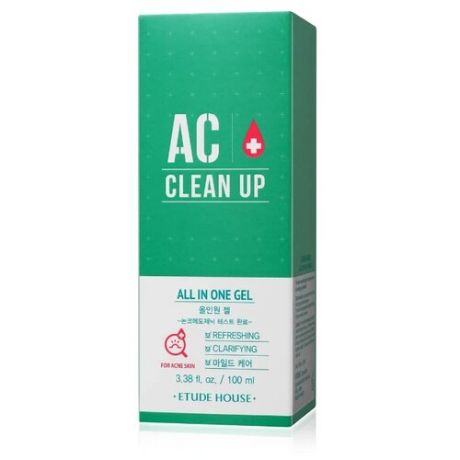 Etude House AC Clean Up All In One Gel Универсальный гель для проблемной кожи лица, 100 мл