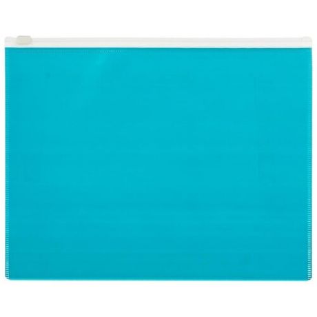 Attache Папка-конверт на молнии Color A5, 160 мм, пластик бирюзовый