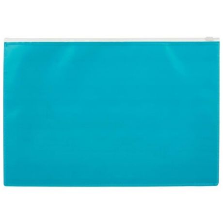 Attache Папка-конверт на молнии Color A4, 160 мкм, пластик бирюзовый