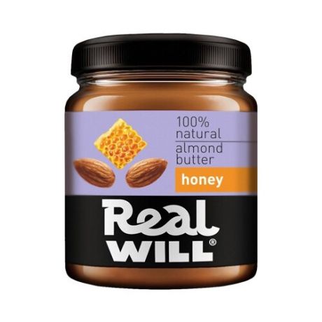 Real Will Паста ореховая Almond Butter Honey 330 г