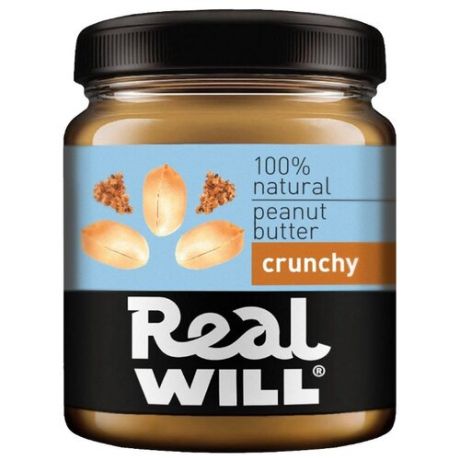 Real Will Арахисовая паста Crunchy 500 г