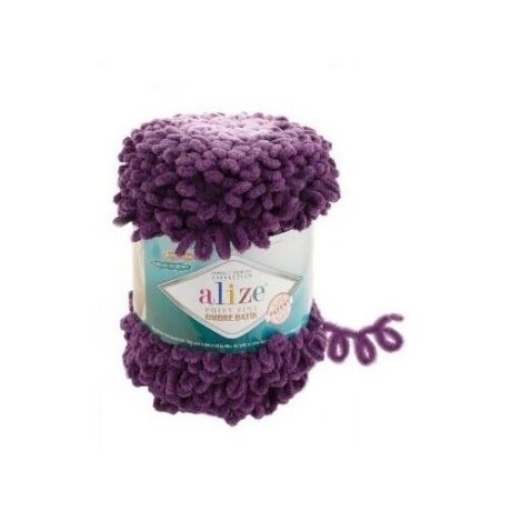 Пряжа Alize Puffy Fine Ombre Batik, 100 % полиэстер, 500 г, 73 м, 7277 фиолетовый