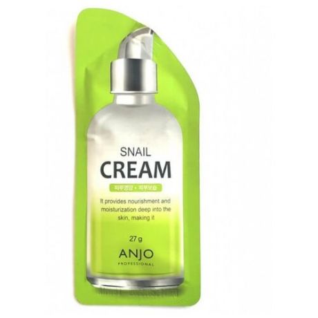 Anjo Snail Cream Крем для лица с экстрактом муцина улитки, 27 г