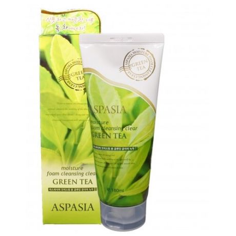 Aspasia пенка для умывания с экстрактом зеленого чая Moisture Foam Cleansing Clear Green Tea, 180 мл