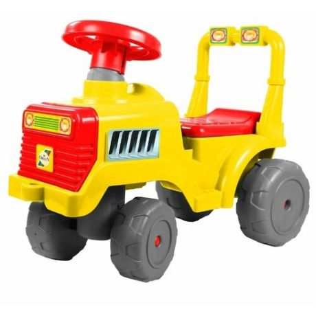 Каталка-толокар RT Трактор ОР931 (5618) со звуковыми эффектами желто-красный