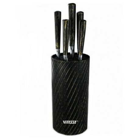 Набор Vitesse 5 ножей с подставкой VS-2746 черный