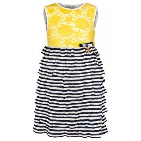 Платье SMENA размер 104/56, синий/желтый
